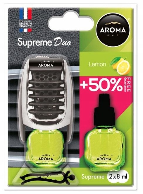 

Aroma Supreme Duo Lemon Odświeżacz samochodowy
