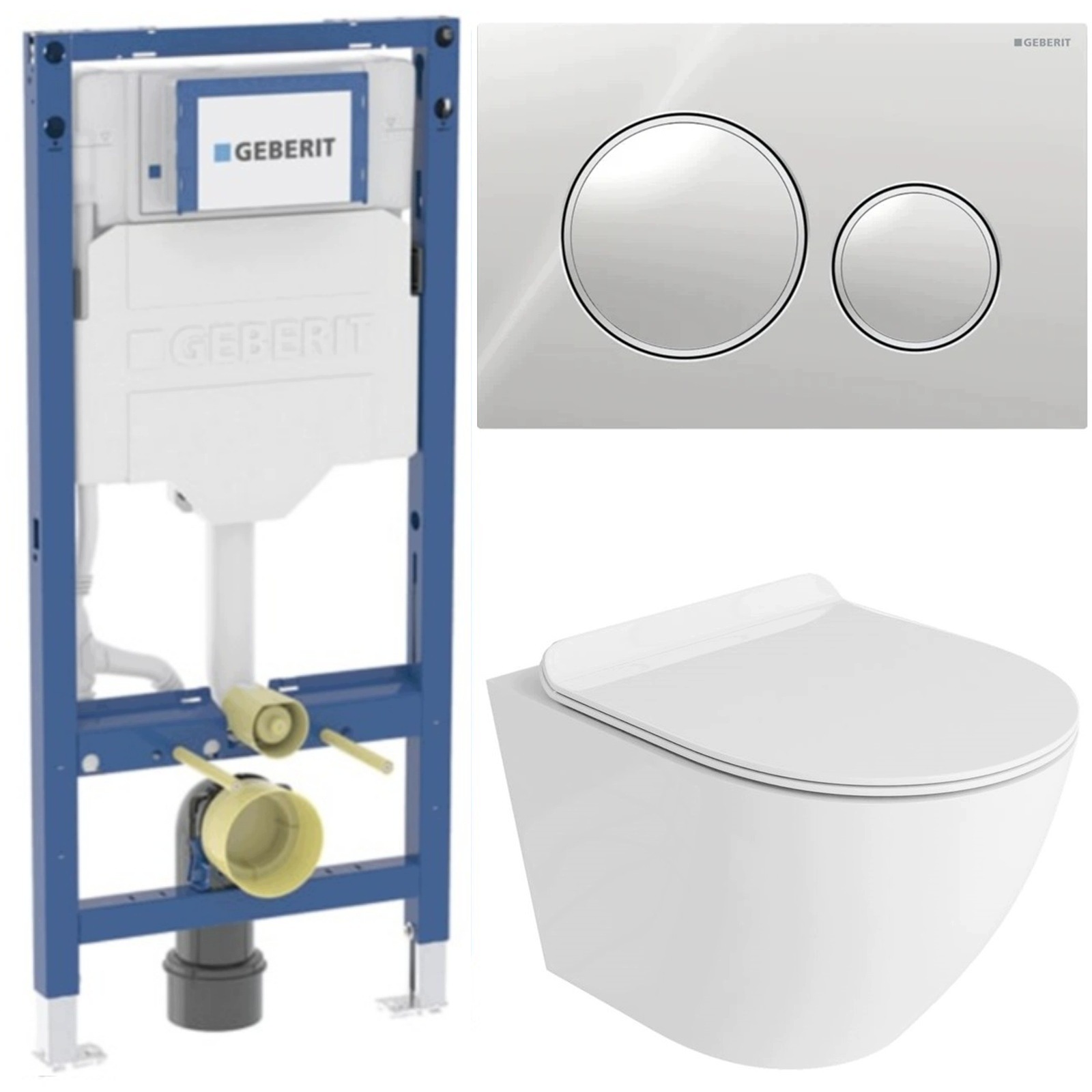 Geberit Zestaw Podtynkowy Wc Lavita Miska Wisząca Rimless Przycisk Chrom