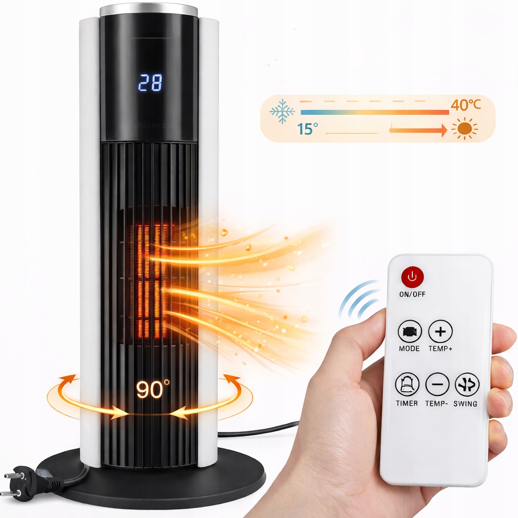 Keramický termoventilátor 2000W KD11788 Pilot Timer