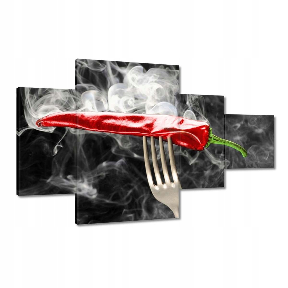 Obrazy 130x80 Červená paprika Dým
