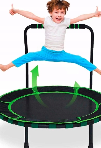 Trampolina Dla Dzieci 91 CM Ze Składanym Uchwytem Do Domu I Ogrodu