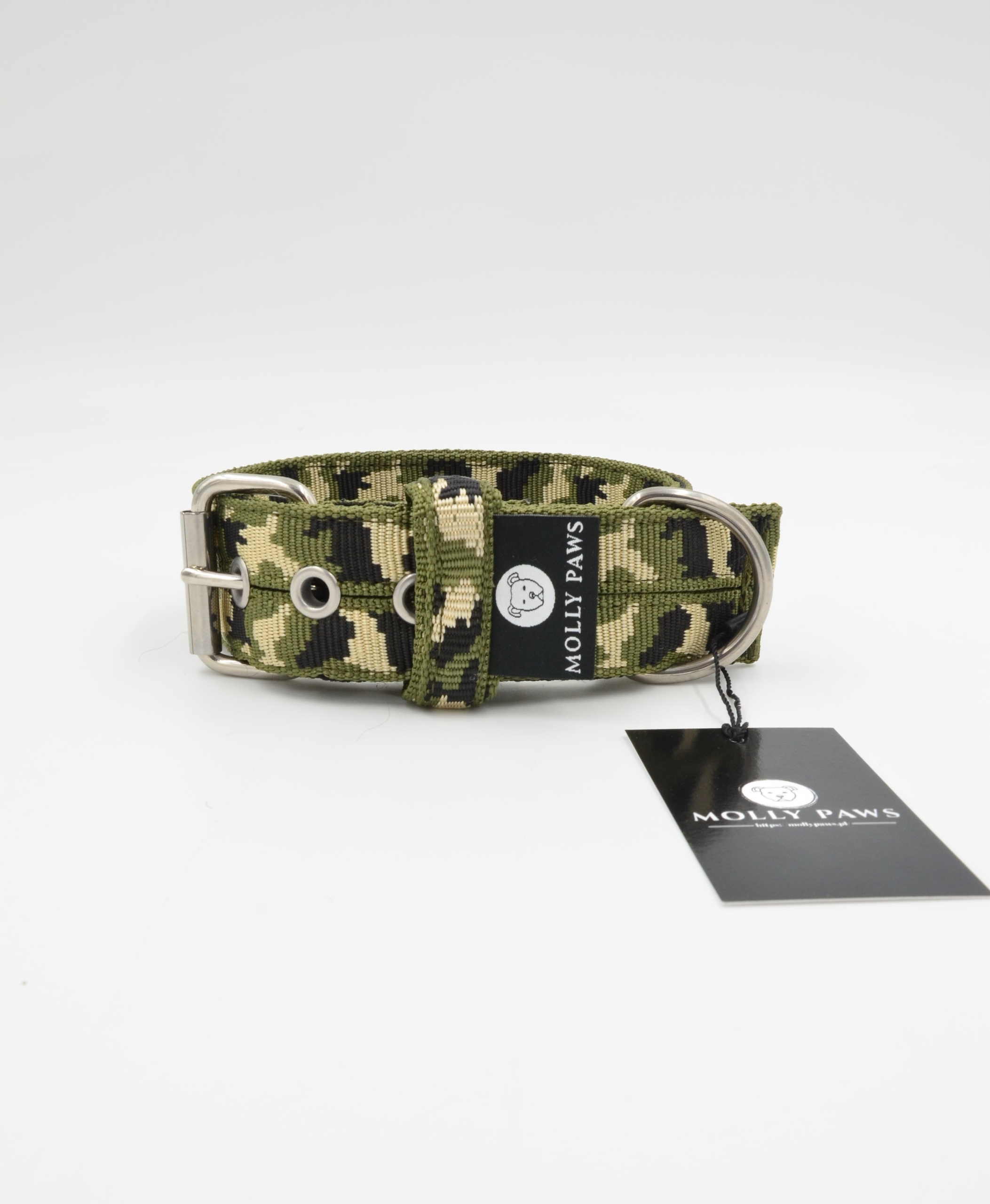 Levně Obojek pro velkého psa o šířce 5 cm, vzor maskáčový