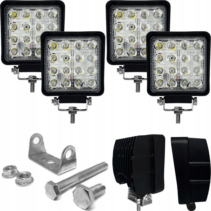 LAMPA ROBOCZA HALOGEN LED 48W SZPERACZ ZESTAW 4SZT