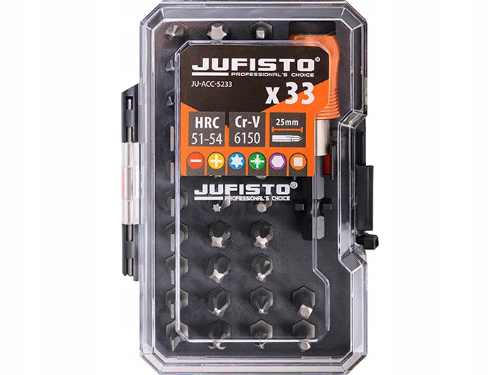 

Zestaw bitów z uchwytem magnetycznym 33el Jufisto