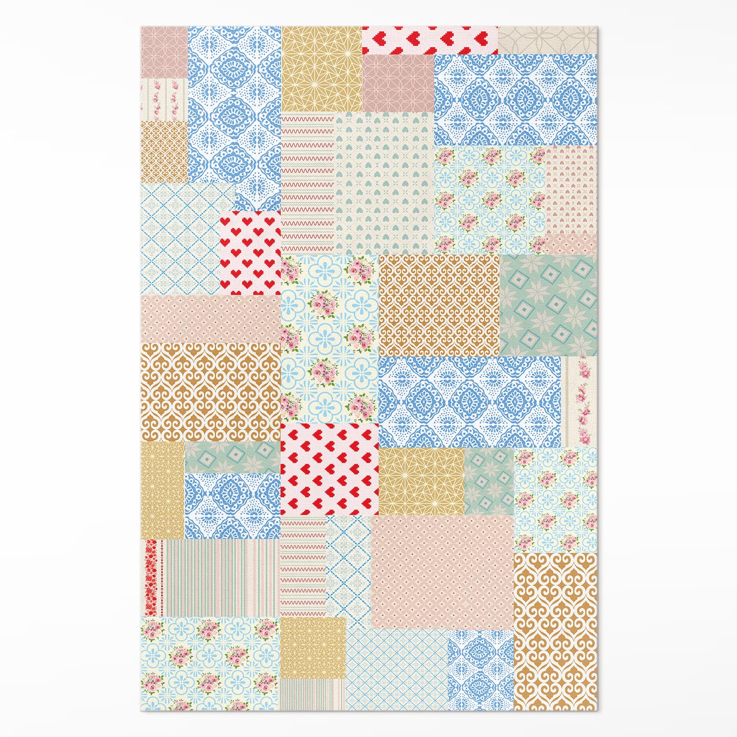 Protišmykový vinylový koberec Rozmer: 80 x 120 cm Patchwork rôzne kúsky