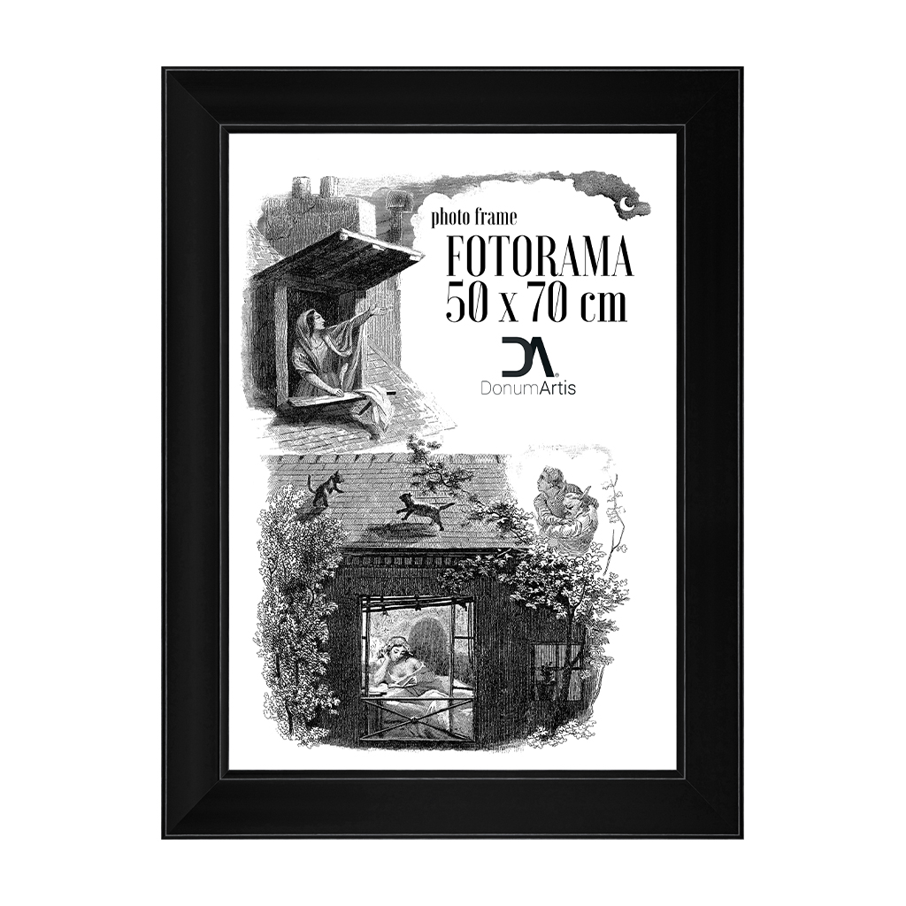 Fotorám Provance 50x70 černý matný na zeď