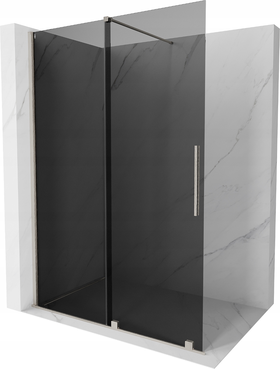 Mexen Velar Ścianka Prysznicowa Walk-in 150X200 Grafit Nikiel