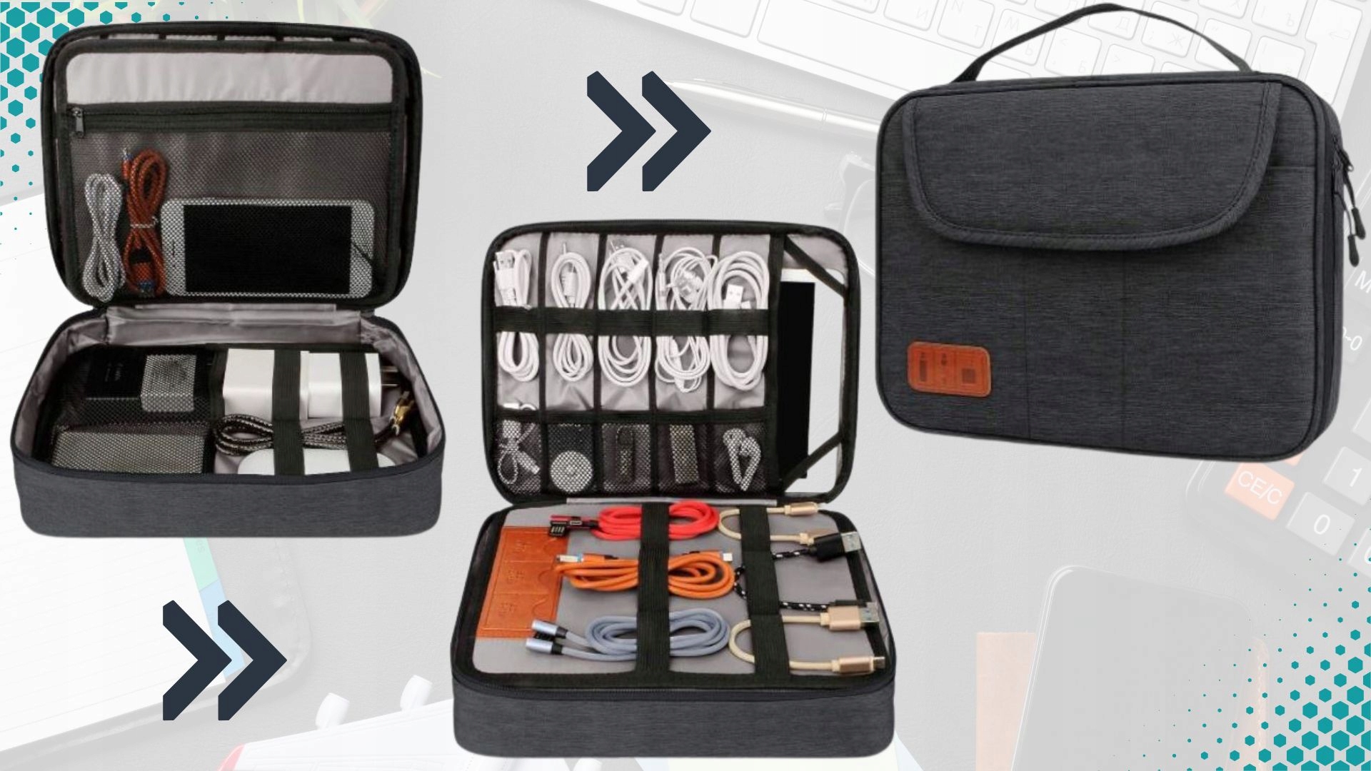 ETUI TORBA ORGANIZER NA ŁADOWARKI KABLE TABLET IPAD PORDÓŻNA POJEMNY JAKOŚĆ Dedykowany model UNIWERSALNY