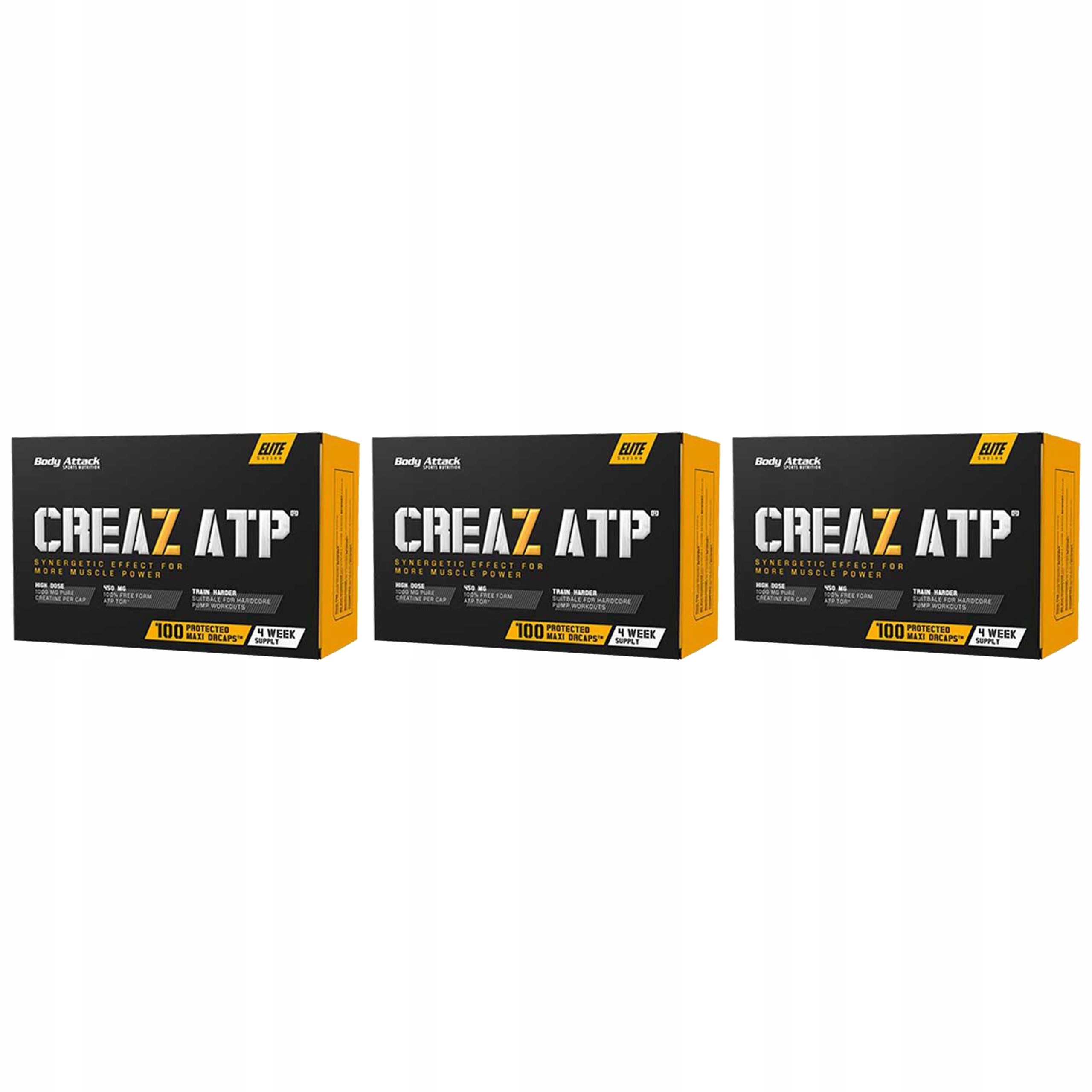 3x Creaz Atp 100 kapslí kreatin zvyšuje sílu svalová hmota energie
