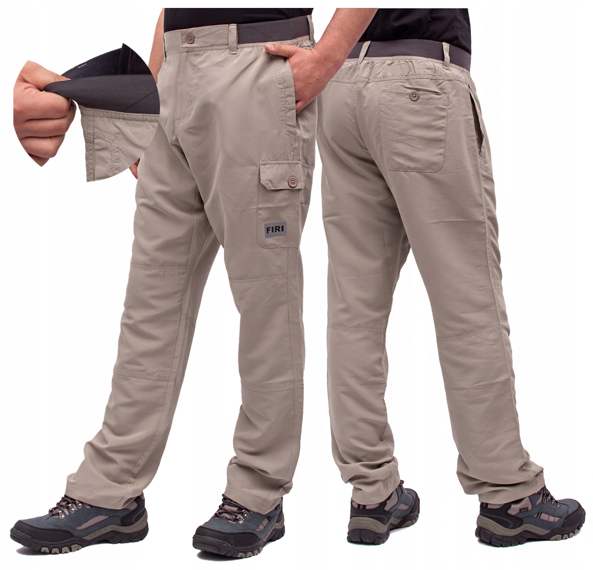 męskie Spodnie Trekkingowe turystyczne cienkie S