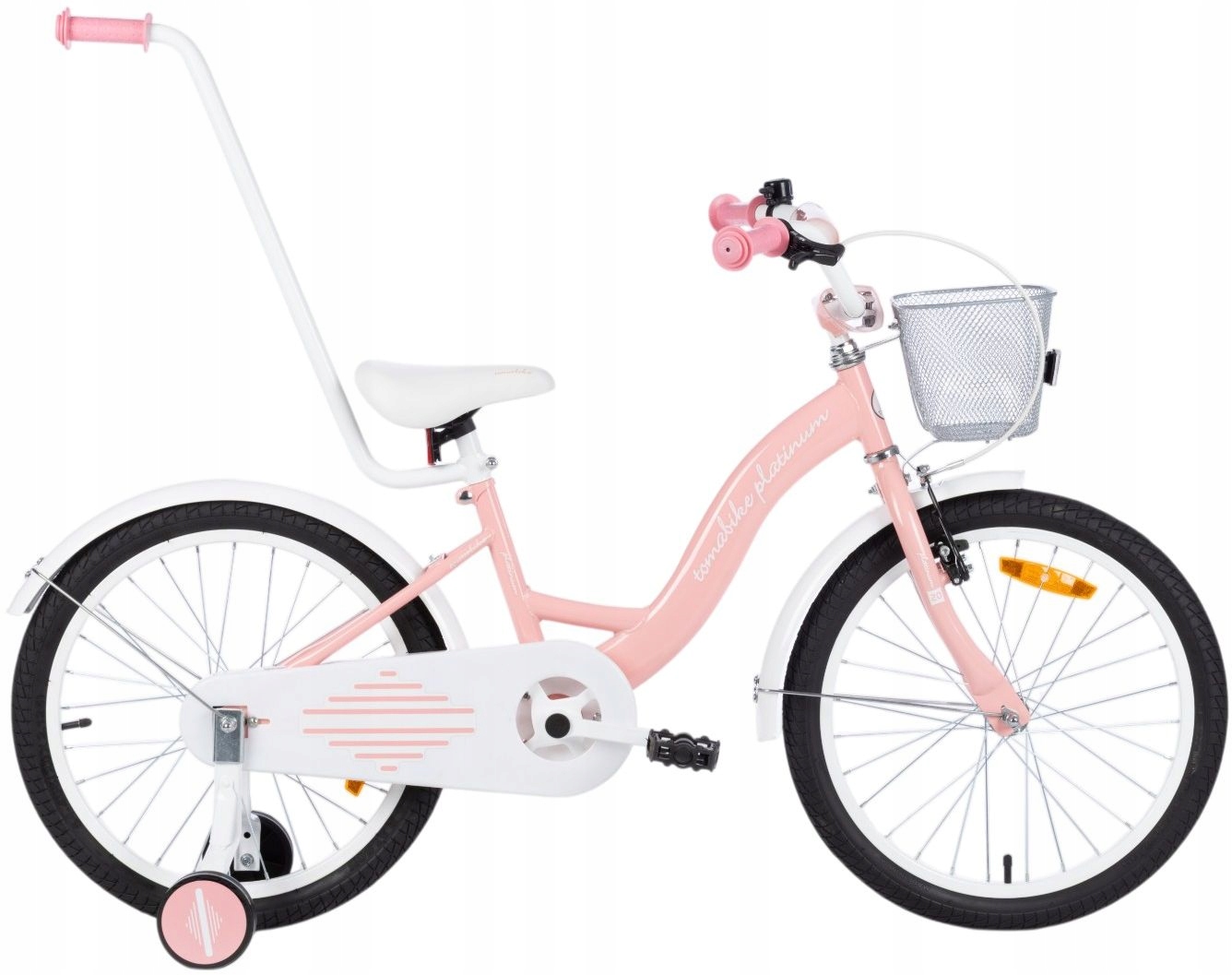 Rowerek Rower Tomabike 18 Cali V-break Prowadnik Koszyk Kółka Boczne