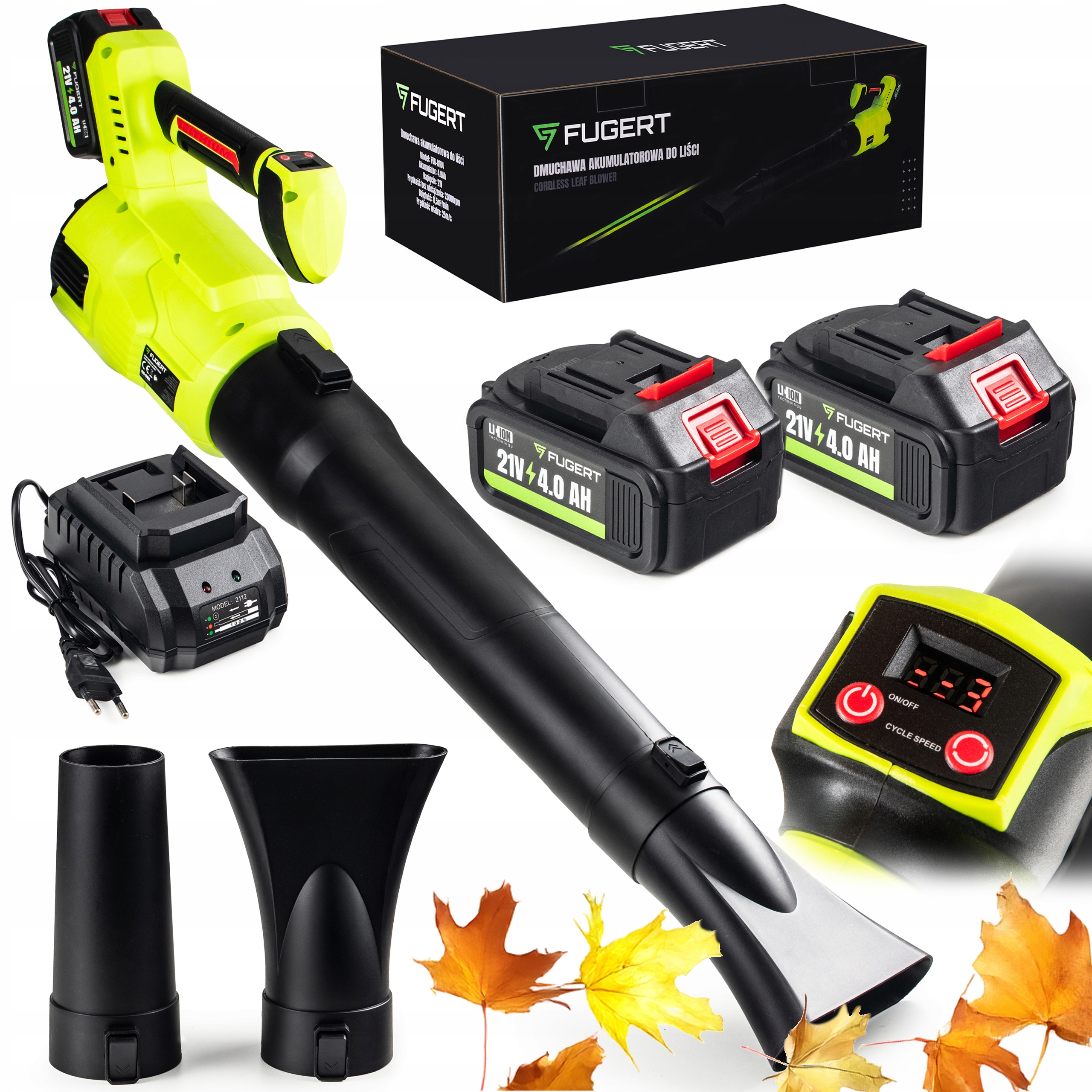 Akumulátorová Fúkačka Na Listy Do Snehu 2x Aku 4AH Fugert