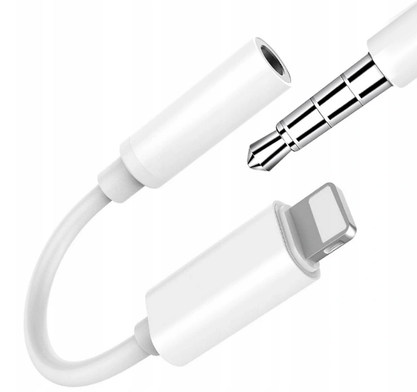 PRZEJŚCIÓWKA LIGHTNING JACK 3.5MM SŁUCHAWKI IPHONE Stan opakowania oryginalne