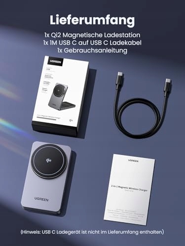 UGREEN MagFlow Qi2 Ładowarka 15W iPhone MagSafe Składana Bezprzewodowa — miniatura 8