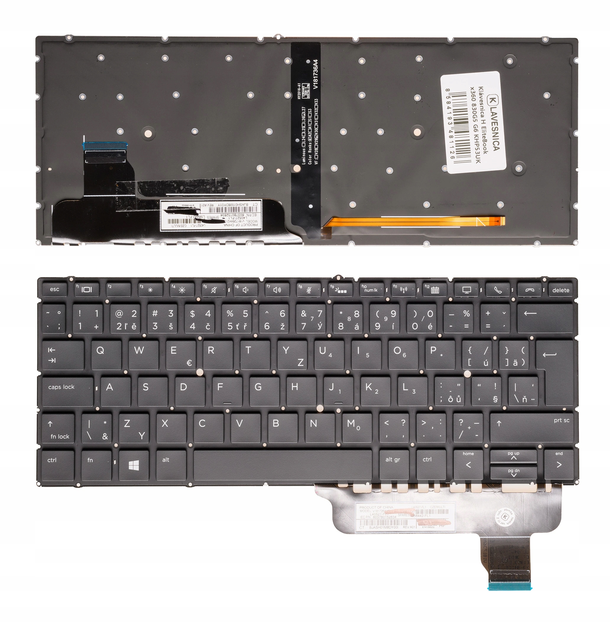 Sk/cz Klávesnica Hp EliteBook x360 830 G5 G6