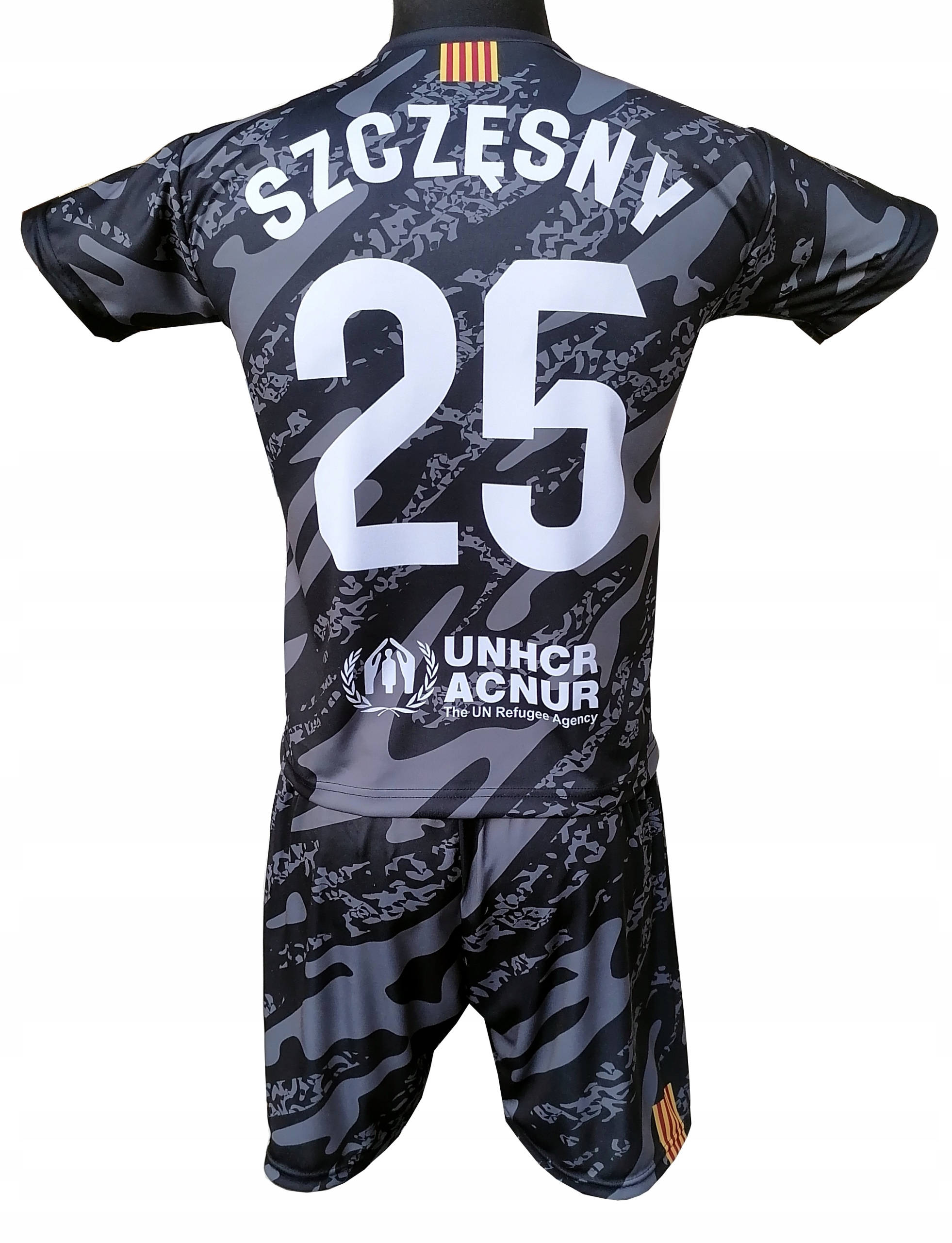Komplet strój bramkarski Szczęsny klubowy koszulka spodenki wzrost 110 cm