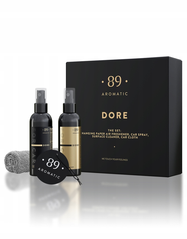 AROMATIC89 Zestaw do pielęgnacji auta Zapach Dore słodki,ciepły