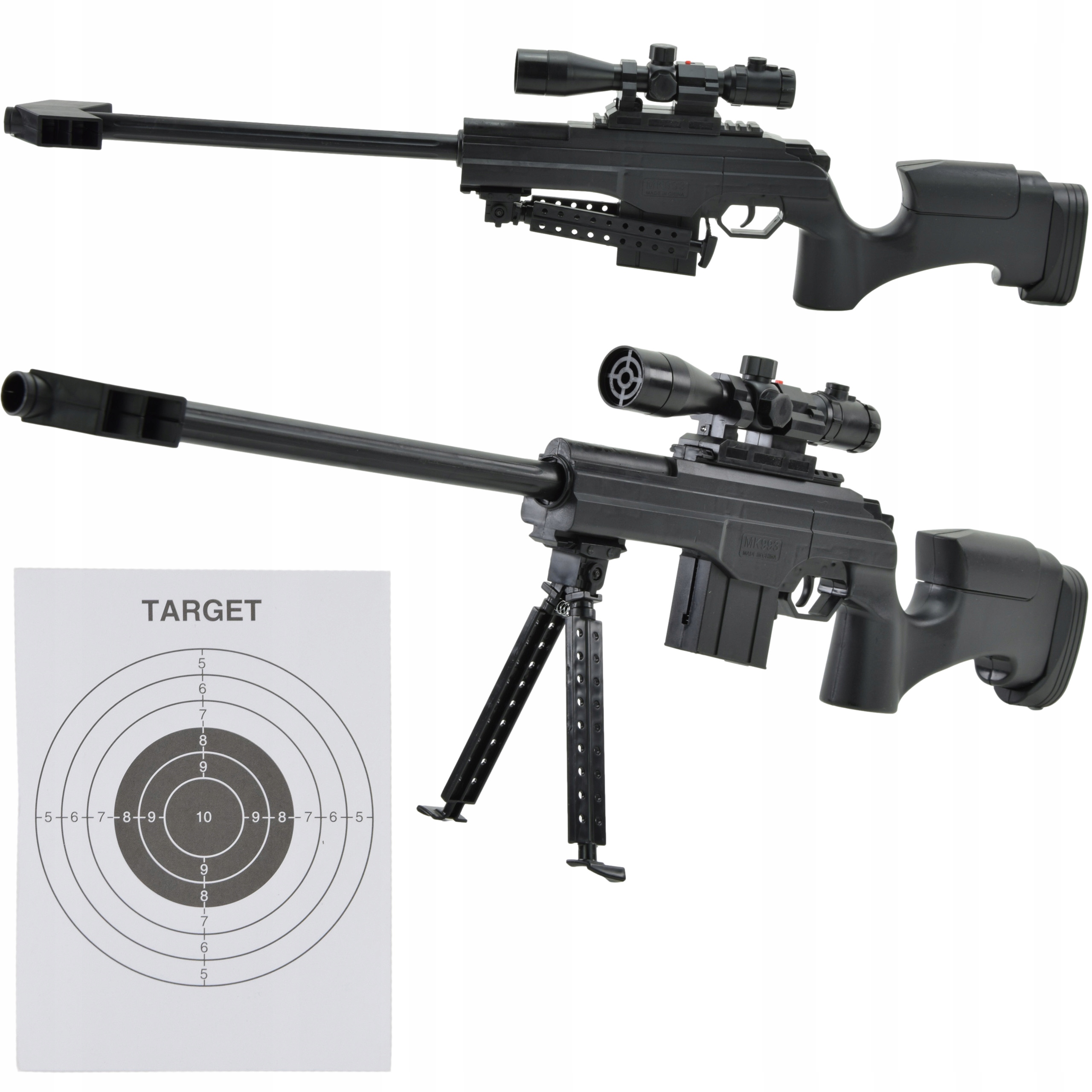 

Duży Karabin Na Kulki Replika 6mm Luneta Laser Asg