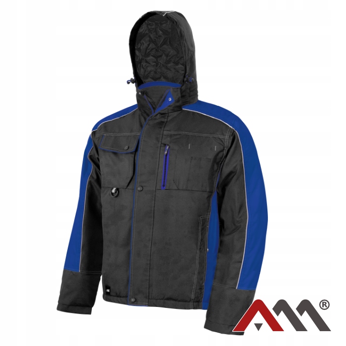 Pracovní zateplená nepromokavá zimní bunda s kapucí Classwork blue XXL