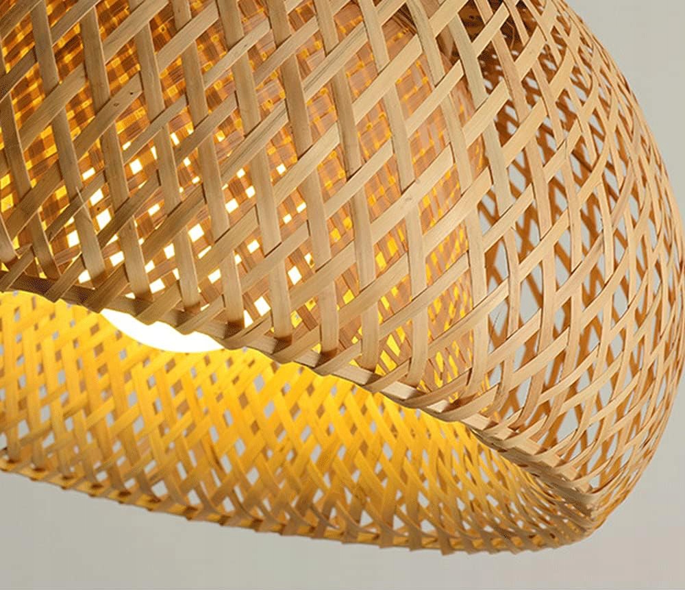 LAMPA WISZĄCA BAMBUSOWA E27 BOHO PLECIONA 60cm Kod producenta ZYB-ND60 NATURALNA CHIŃSKI ŻYRANDOL LED