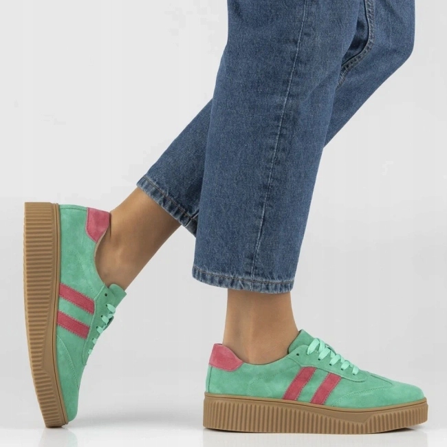 Tenisky z přírodní kůže Filippo DP6776/26 Zelené 41