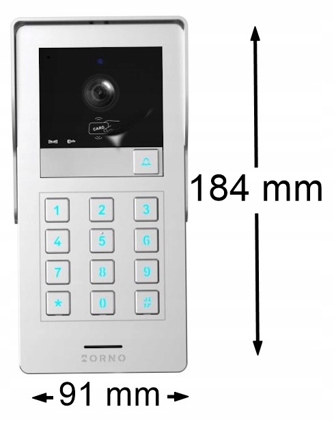 Videodomofon Orno stříbrný s dotykovým displejem 2MP Wi-Fi šifrovač