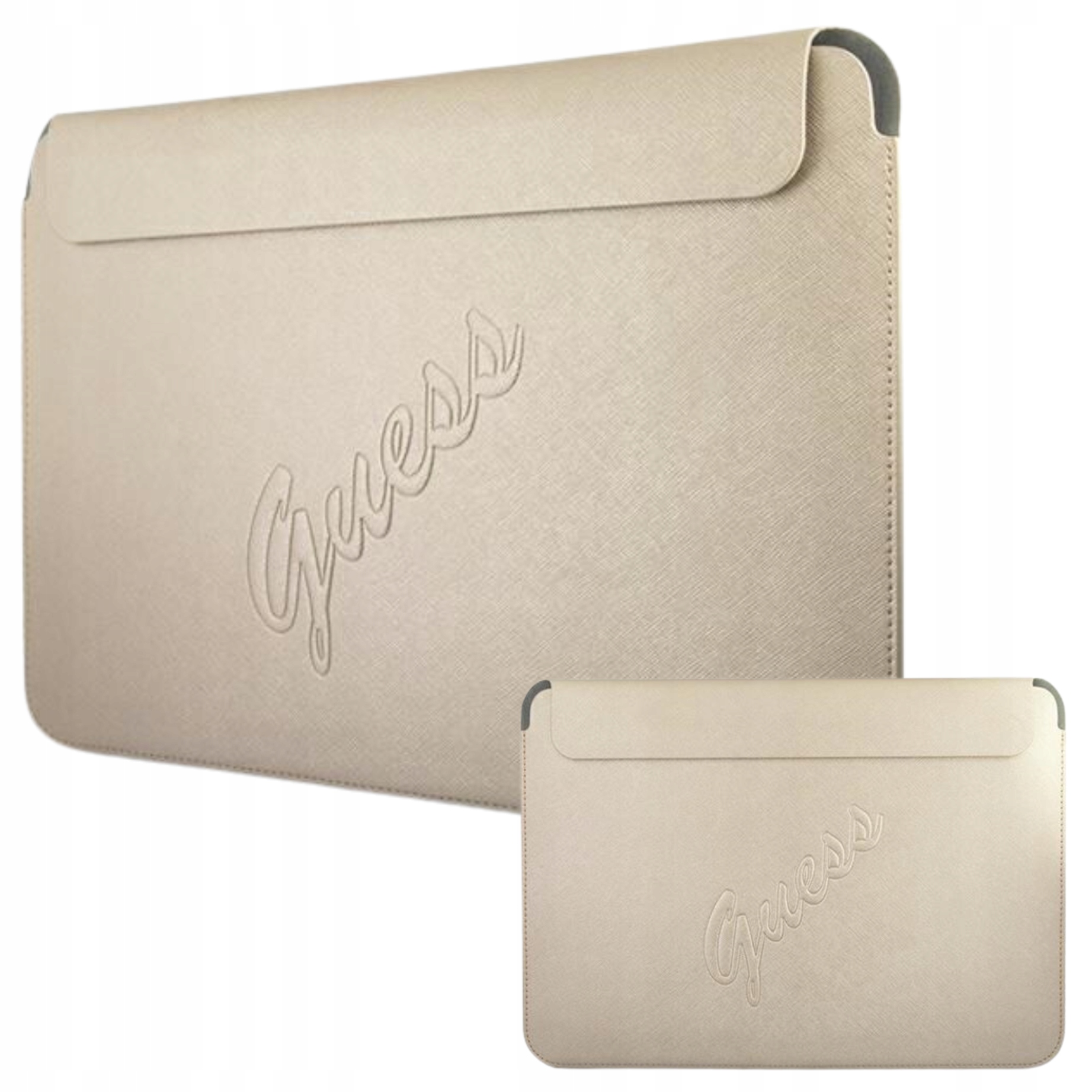 Guess GUCS13PUSASLG Saffiano Script  Złoty