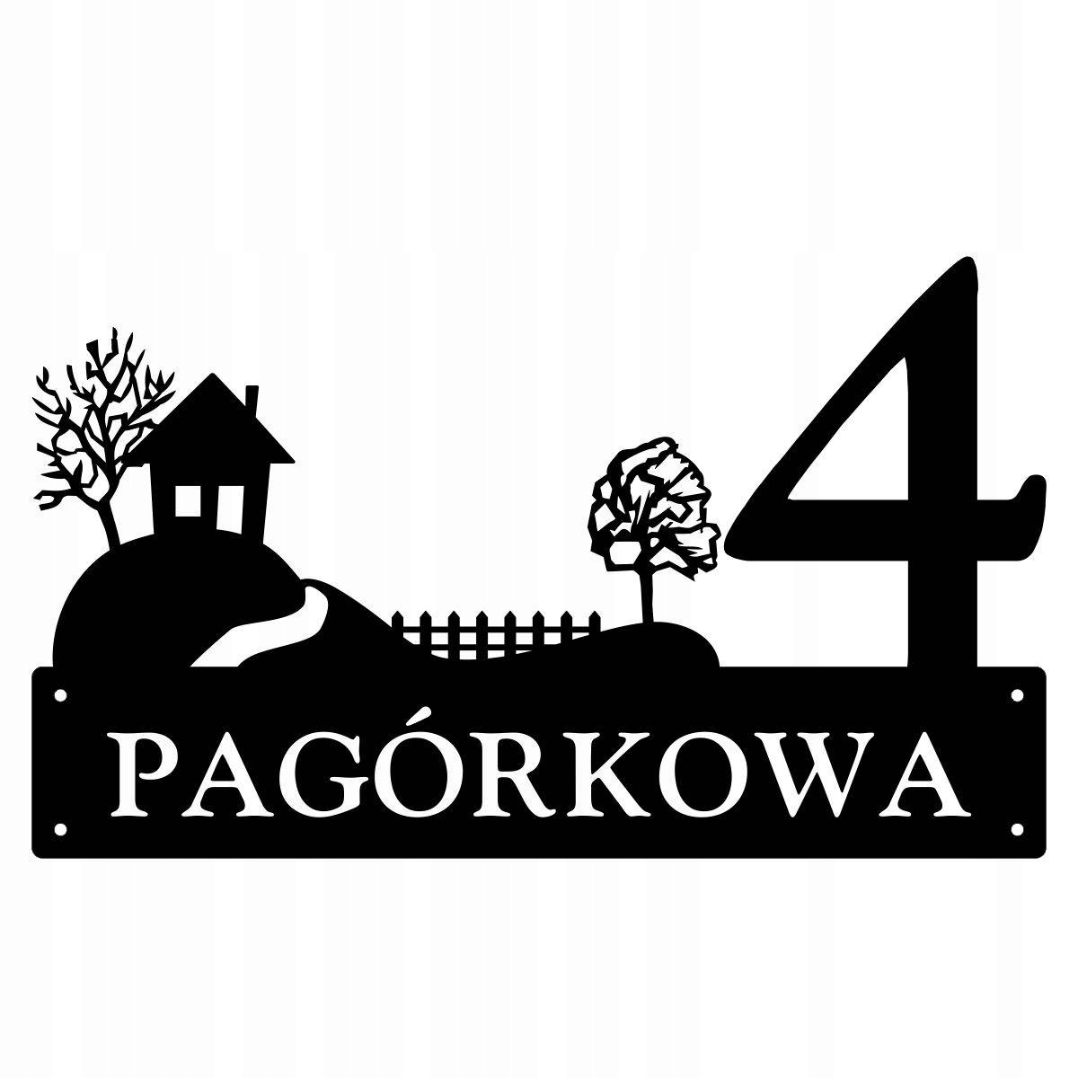 Číslo Na Dom 48 cm Tabuľa Adresa Oceľ 2MM Grafika 177