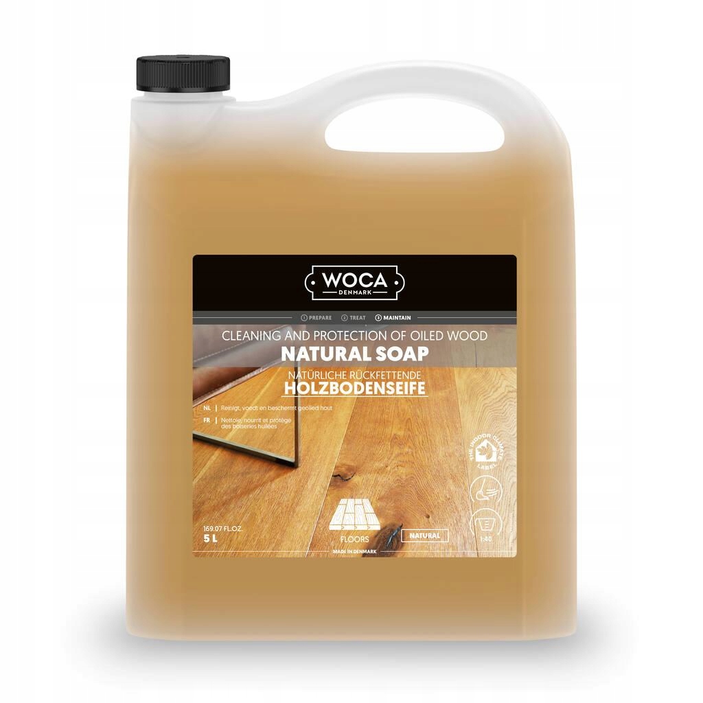 Woca Soap Natural 5L Mydlo na olejované podlahy s voskovanými doskami