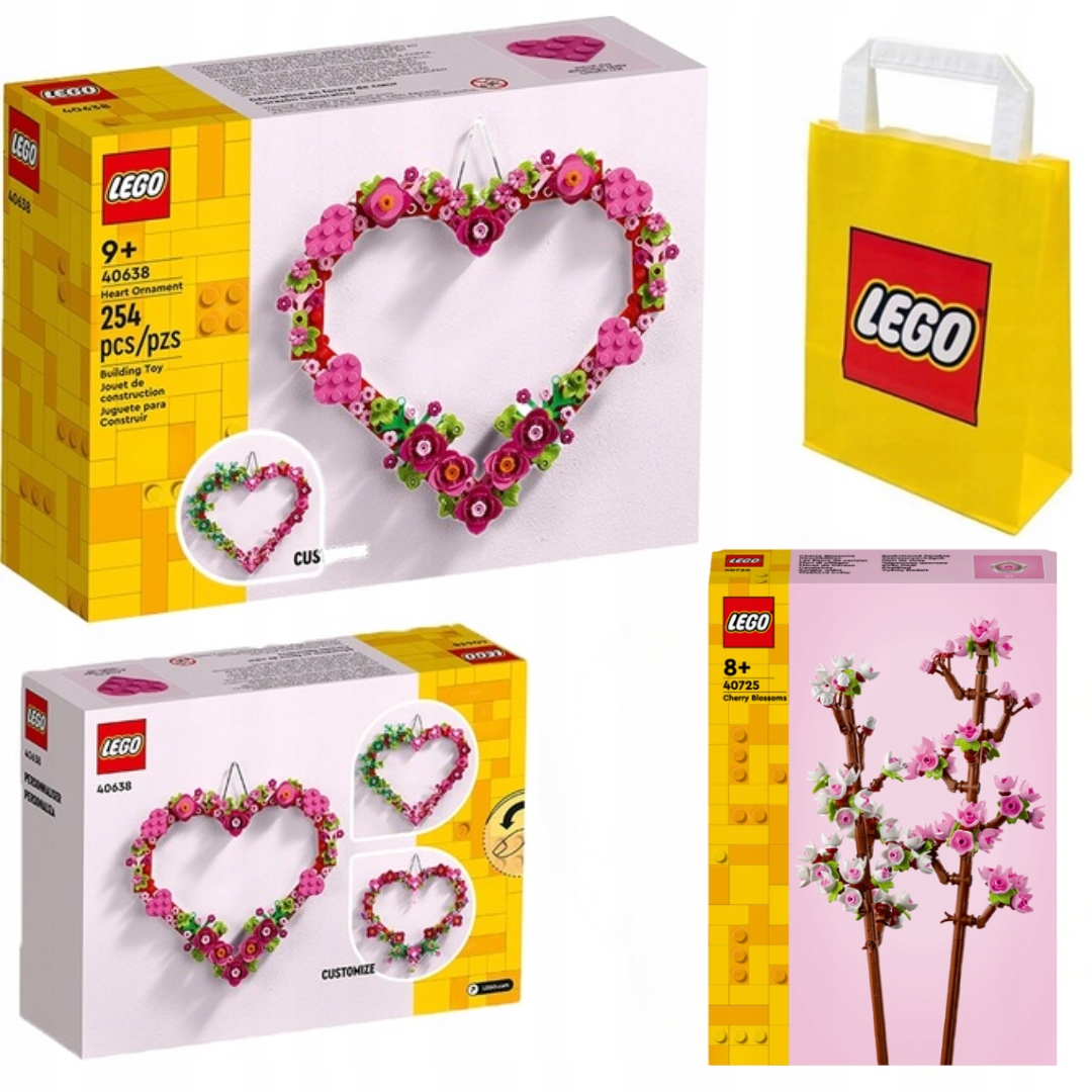 Lego Valentýnský set 40638 Ozdoba Srdce Dárek Pro Dívku 40725