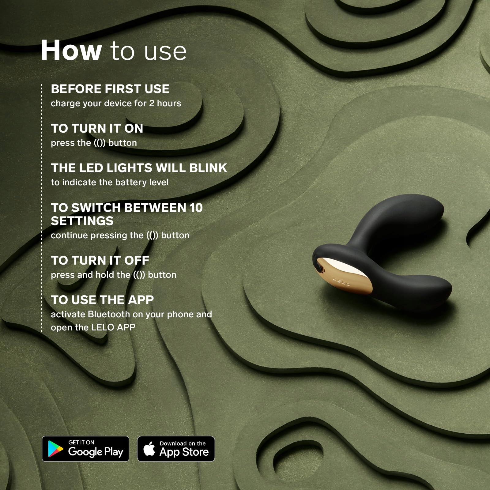 LELO HUGO 2 Prostate Massager Bluetooth 10 Modes Men's Stimulation Green — miniatura 6
