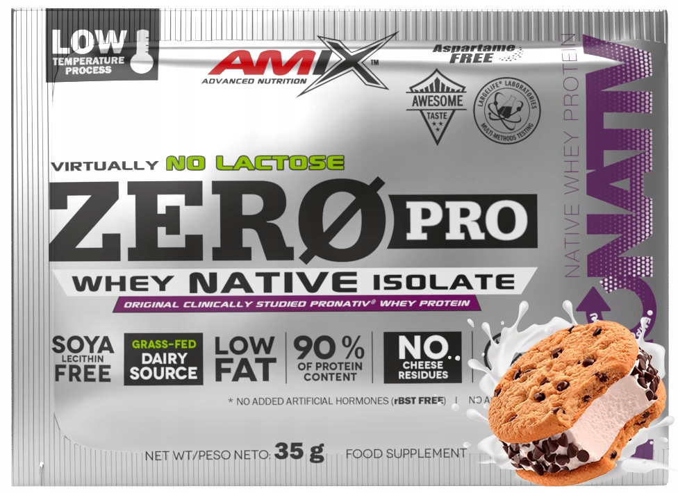 Amix Zero Pro Nativní izolát Sušenky 90% 35 g Protein