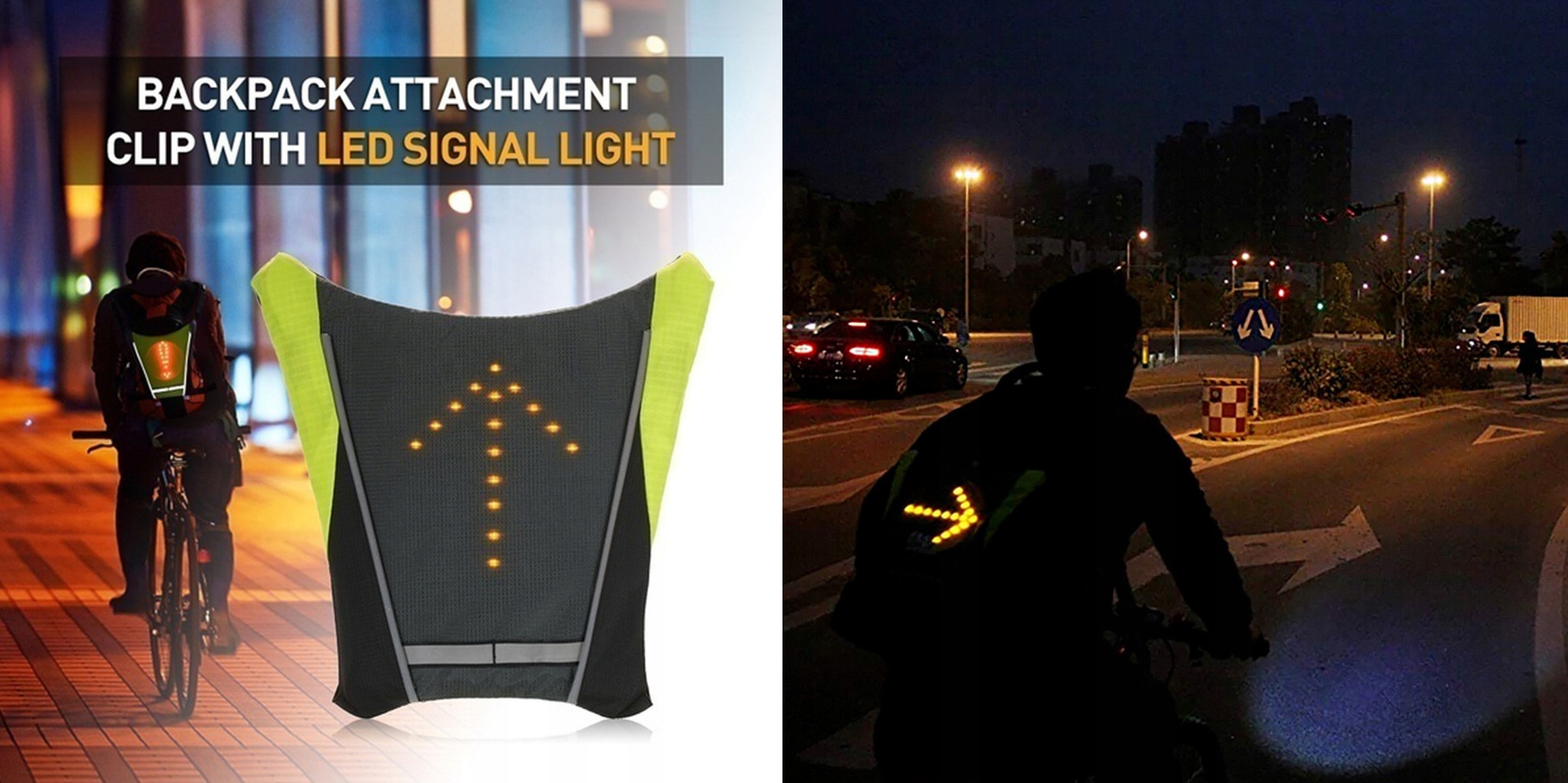 KAMIZELKA ODBLASKOWA NA ROWER LED+PILOT Cechy dodatkowe elementy odblaskowe kieszenie