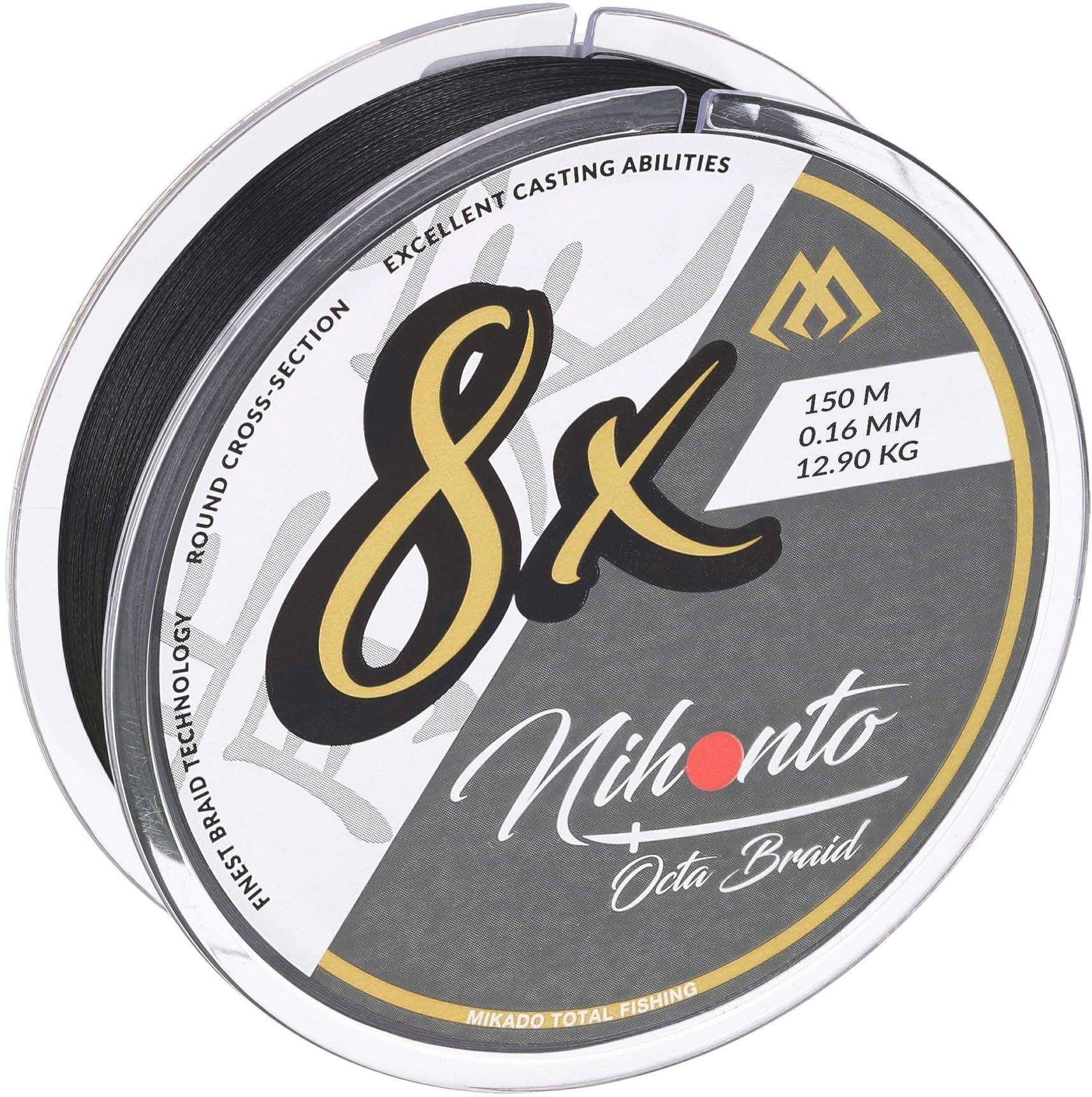Mikado Nihonto Plecionka x8 0,10mm 150m Czarna