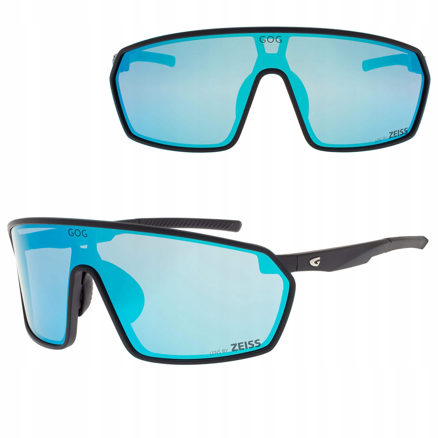 Sportovní sluneční brýle Lens By Zeiss na kolo Gog, černá/modrá