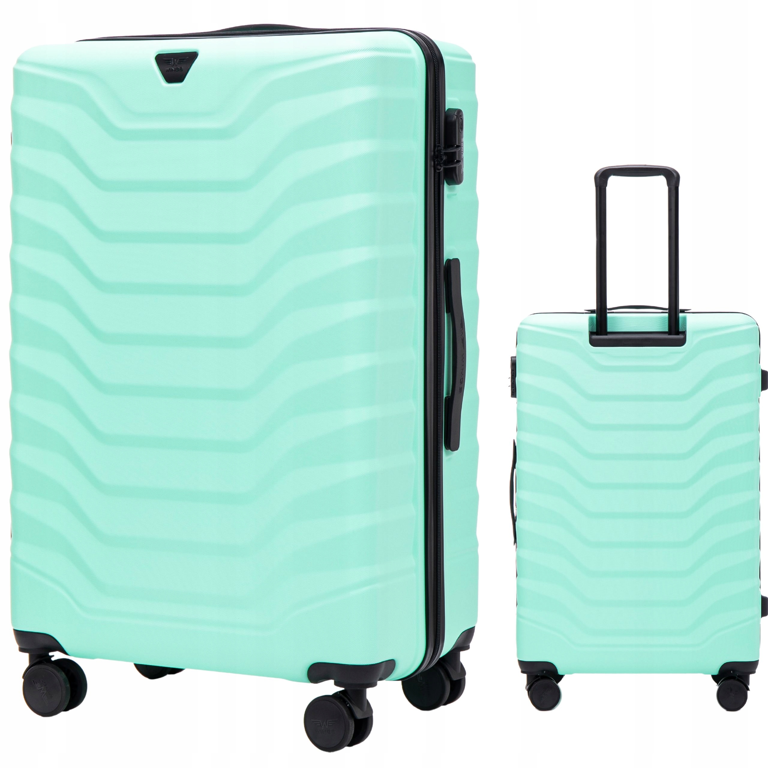 Cestovní kufr na 4 kolečkách z Abs Wings, registrované zavazadlo