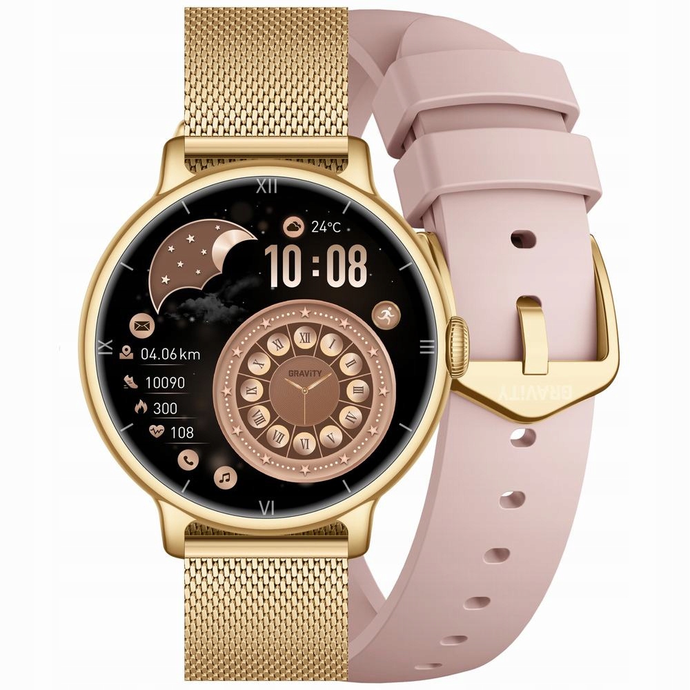 Chytré Hodinky Gravity GT33-1 Amoled, Doplňkový Pásek (sg048a) Gravírování