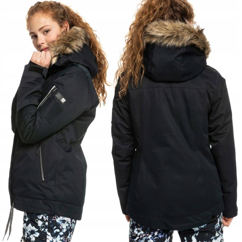 Zimní bunda dámská zateplená Roxy sportovní voděodolná teplá černá Xs