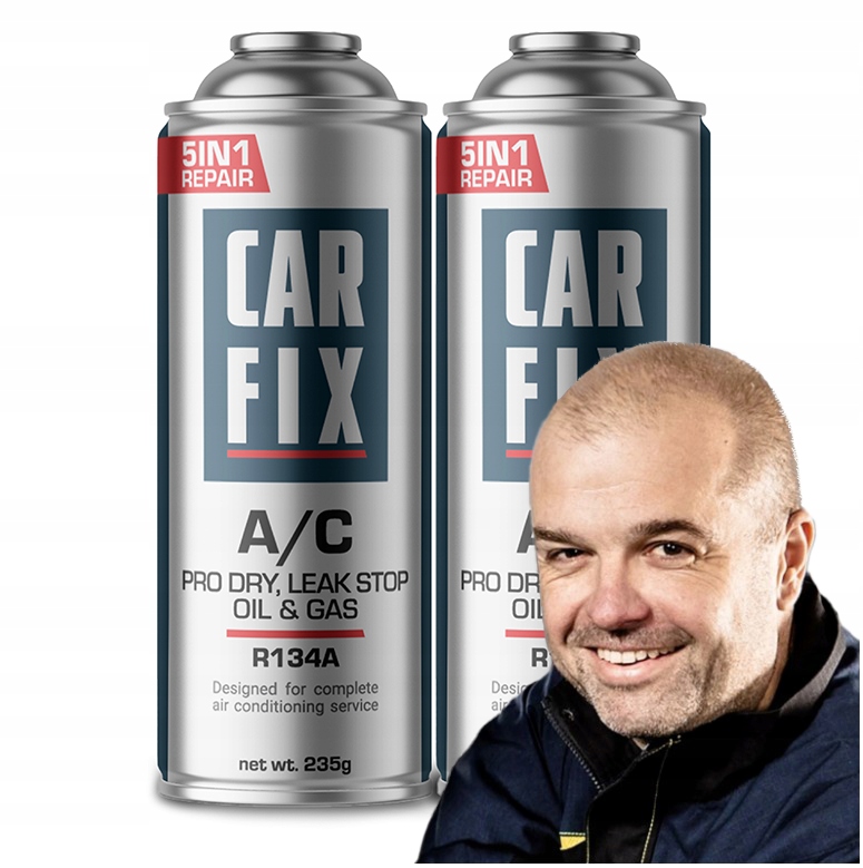 CARFIX 5v1 - 2x CHLADICÍ ČINIDLO PLYN PRO KLIMATIZACE DO AUTA R134A za ...