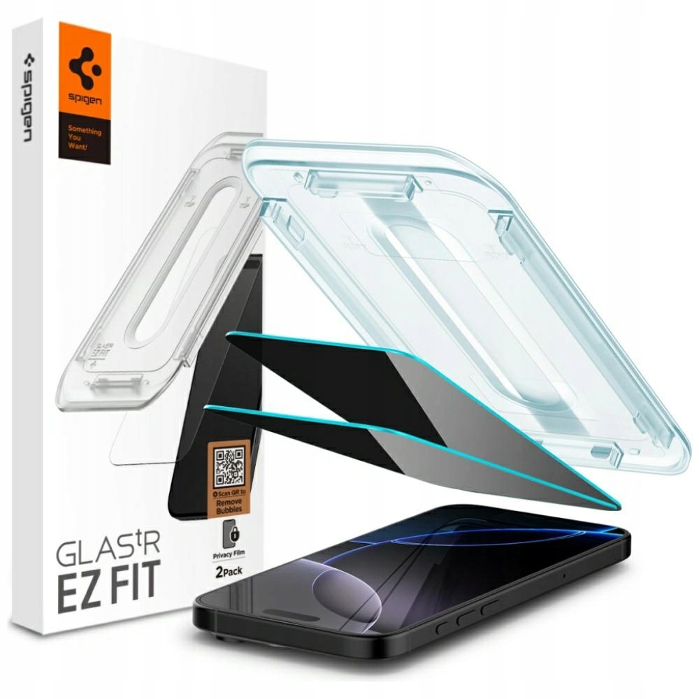 Sklo s privátním filtrem Spigen Glas.TR Ez Fit Privacy pro iPhone 17/16 Pro