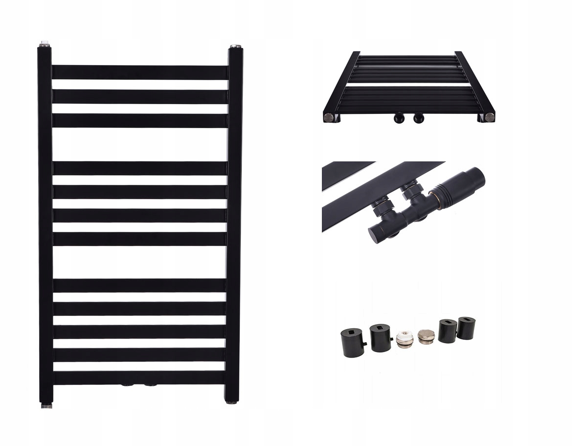 Koupelnový radiátor Vario 80/40 Černý Mat 50 mm