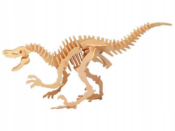 

Dinozaur Velociraptor składanka drewniana J004