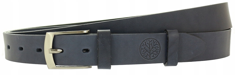 

Betlewski skórzany pasek męski do spodni granatowy