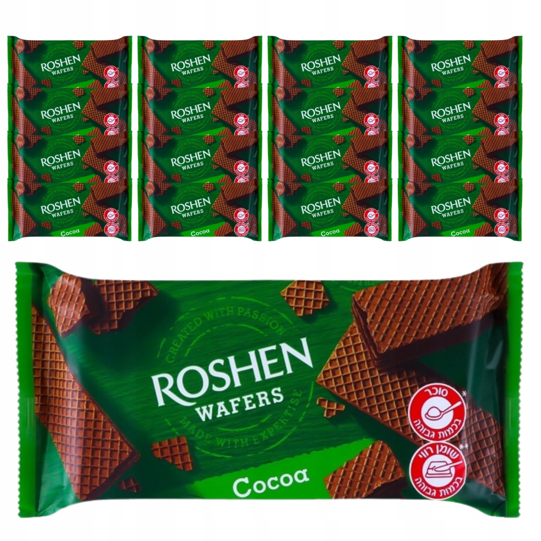 Levně Roshen Wafers Oplatek s kakaovou příchutí 216 g x 16 kusů