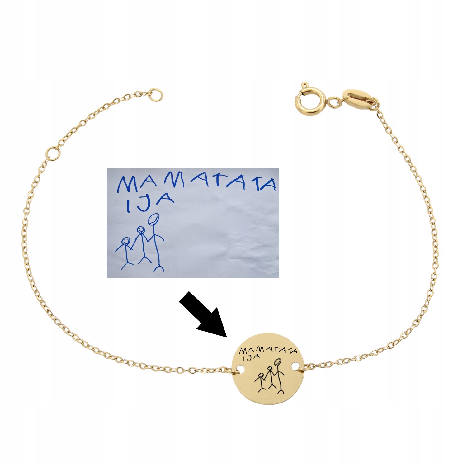 

Bransoletka stal Twoj Tekst grawer personalizowana