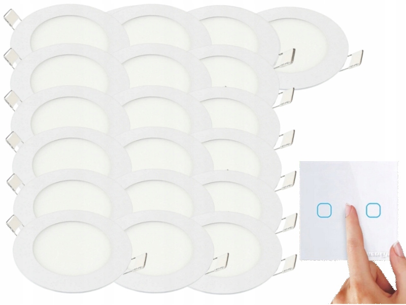 Sada Tenký panel Led svítidlo 3W 19x Vypínač