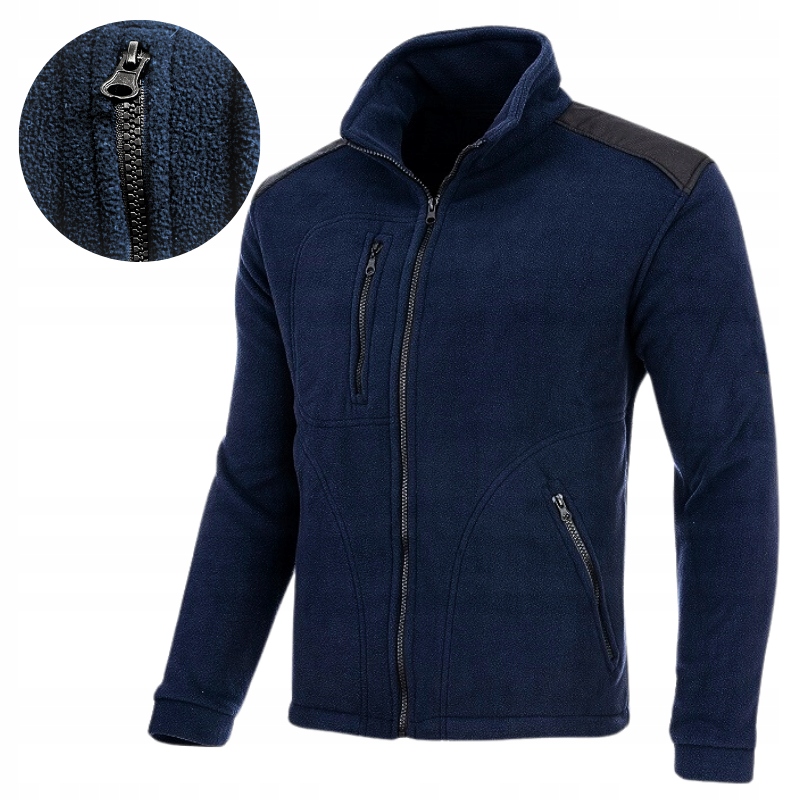 Polar Pánská pracovní pánská mikina tmavě modrá fleecová Teplá Zesílená