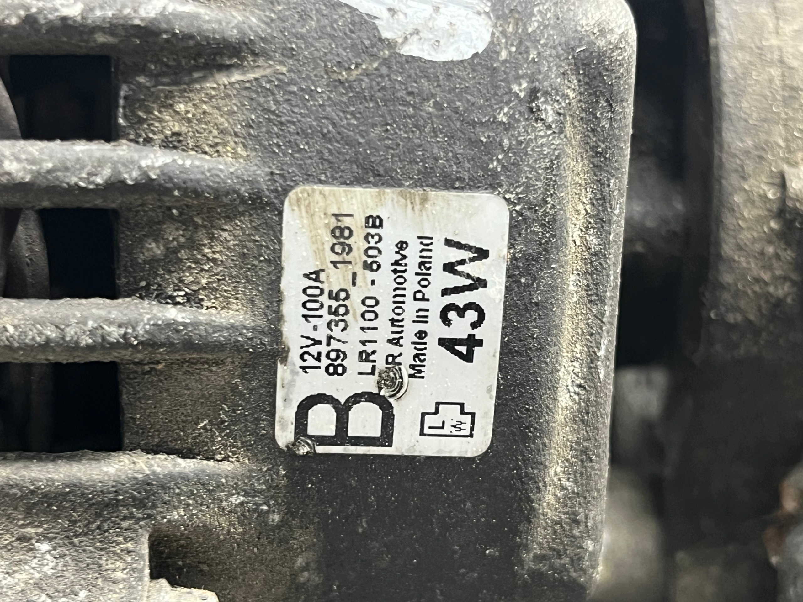 lichtmaschine OPEL MERIVA A 8973551981