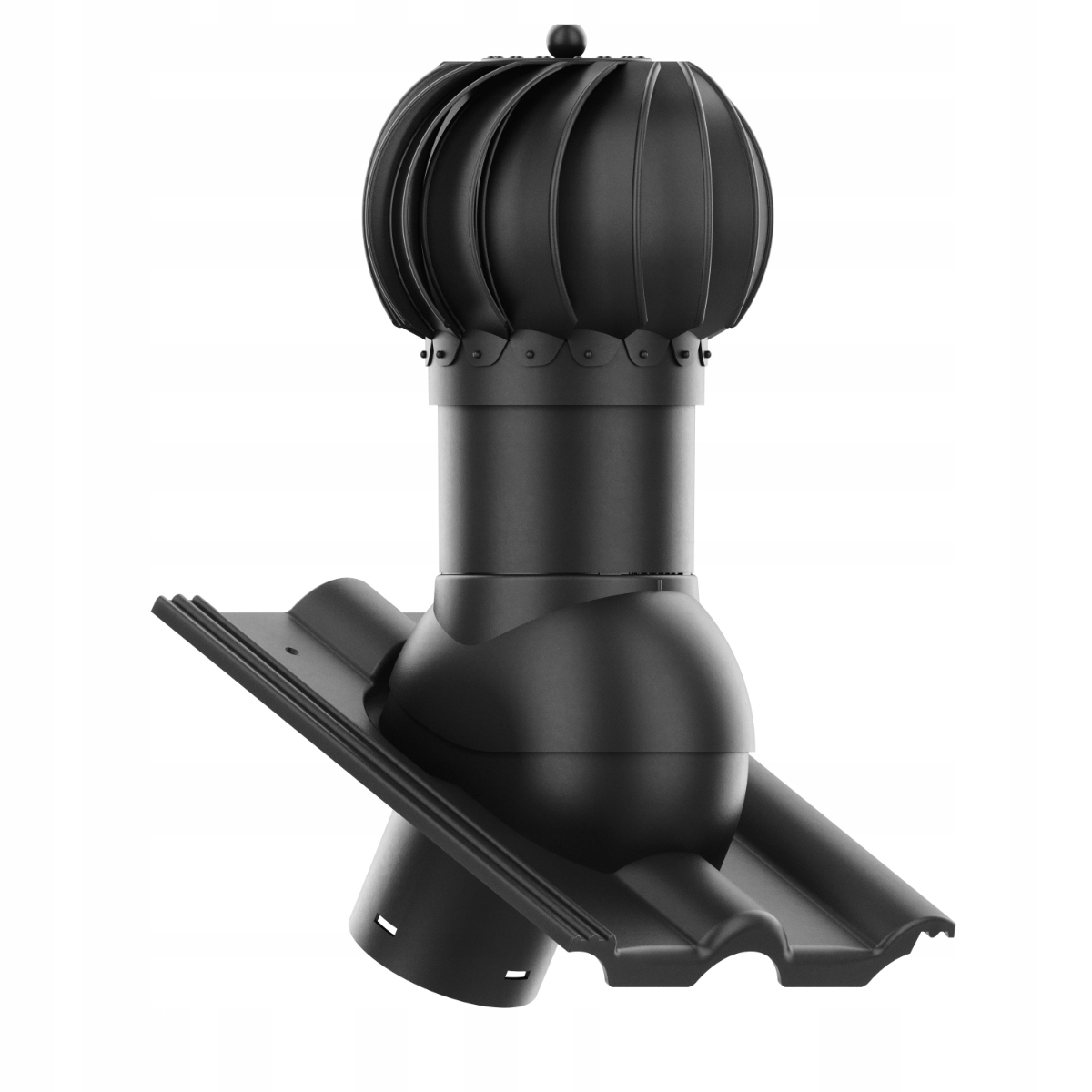 Otočný kulový větrací komín ⌀ 125 mm pro Classic Star, Elegant Černá