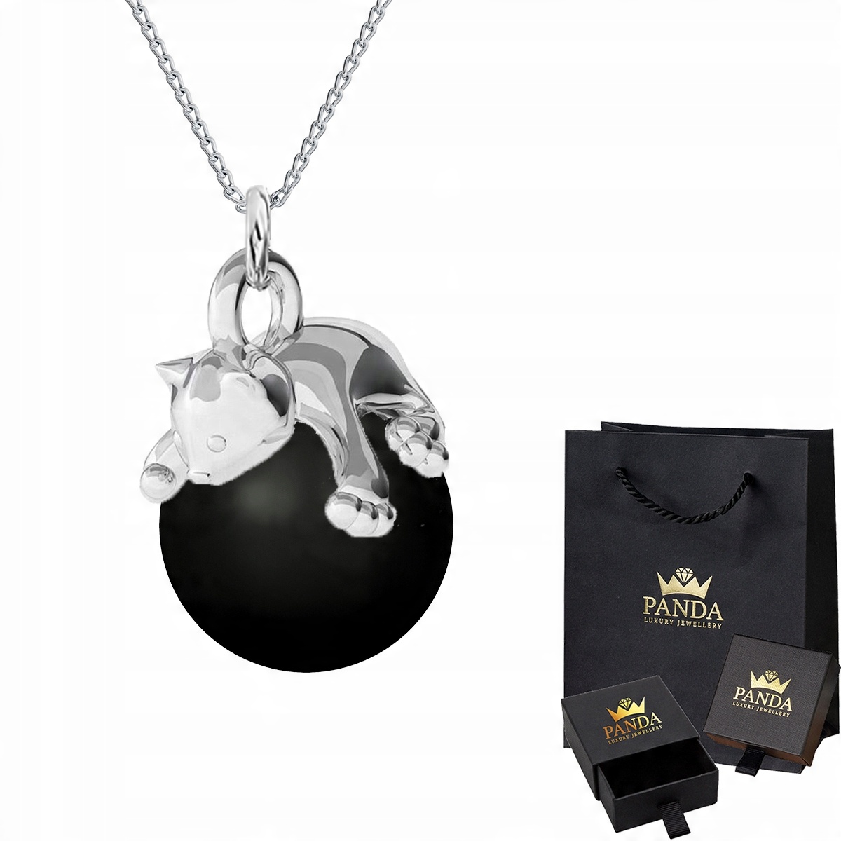 

Naszyjnik Kotki Perła Swarovski Srebro 925 Prezent